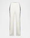 Bcbgmaxazria Slim Crepe Tux Pants In White