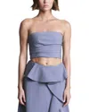 Bcbgmaxazria Solid Suiting Fabric Bustier In Animal Print