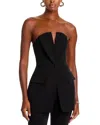 Bcbgmaxazria Strapless Blazer Top In Black
