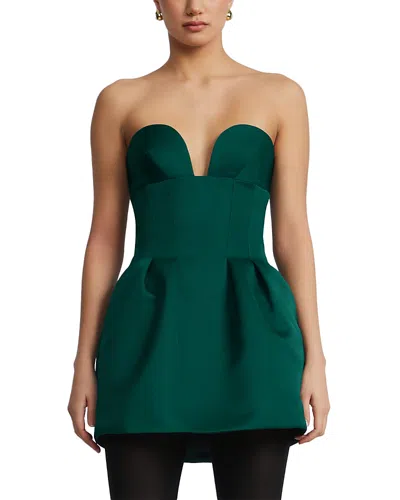 Bcbgmaxazria Strapless Bubble Mini Dress In Green