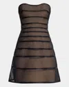 Bcbgmaxazria Sheer Volume Strapless Dress