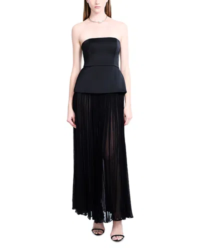 Bcbgmaxazria Strapless Peplum Gown