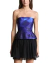 Bcbgmaxazria Strapless Tutu Mini Dress In Blue