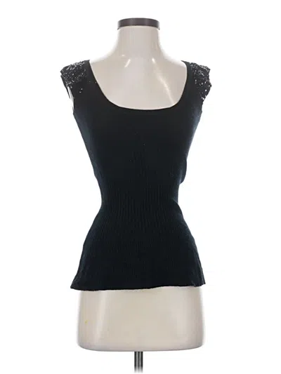 Pre-owned Bcbgmaxazria Sweater Vest In Black