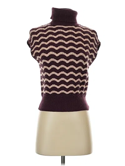 Pre-owned Bcbgmaxazria Sweater Vest In Purple