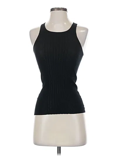 Pre-owned Bcbgmaxazria Tank Top Black Halter Neckline Tops