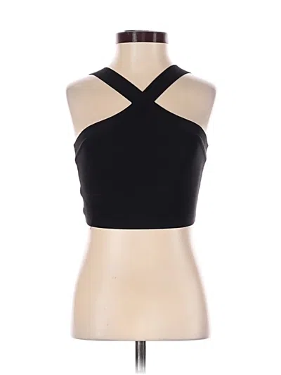 Pre-owned Bcbgmaxazria Tank Top Black Halter Neckline Tops