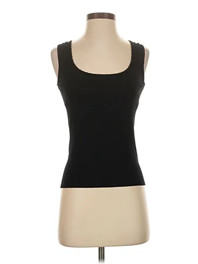 Pre-owned Bcbgmaxazria Tank Top Black Square Neckline Tops