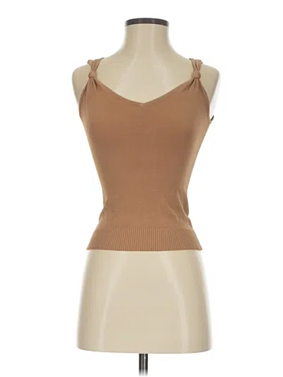 Pre-owned Bcbgmaxazria Tank Top Brown Strapless Neckline Tops