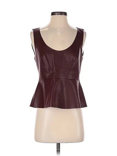 Pre-owned Bcbgmaxazria Tank Top Burgundy Strapless Neckline Tops