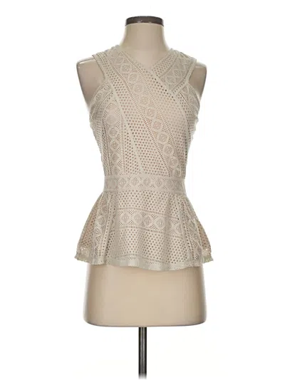 Pre-owned Bcbgmaxazria Tank Top Ivory Strapless Neckline Tops