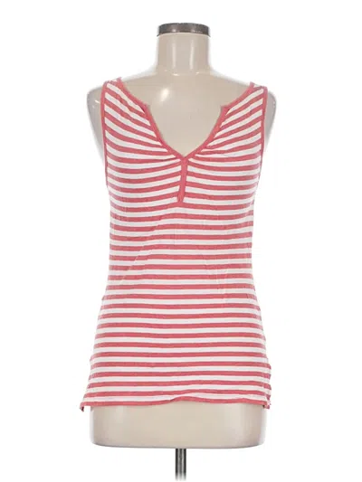 Pre-owned Bcbgmaxazria Tank Top Red Plunge Neckline Tops