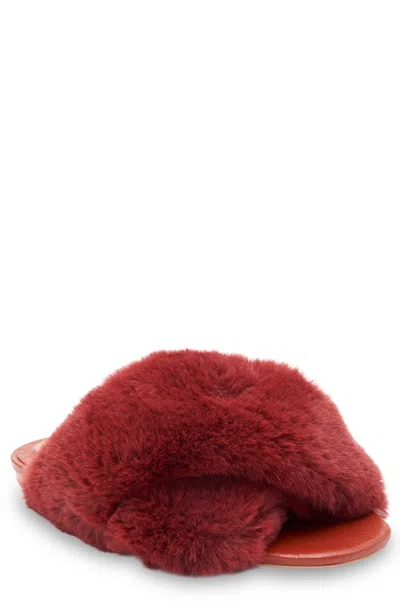 Bcbgmaxazria Thea Cozy Slide Sandal In Red