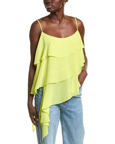 BCBGMAXAZRIA TIERED SLEEVELESS BLOUSE