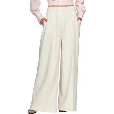 Bcbgmaxazria Tina Wide Leg Pleated Pants In White