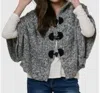 Bcbgmaxazria Toggle Capelet In White/black