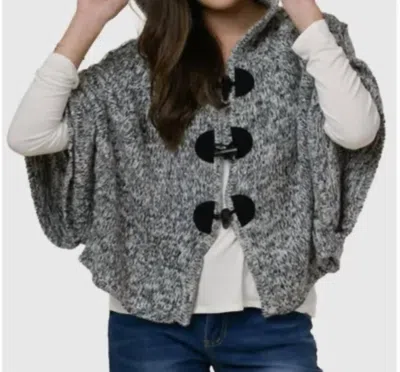 Bcbgmaxazria Toggle Capelet In White/black