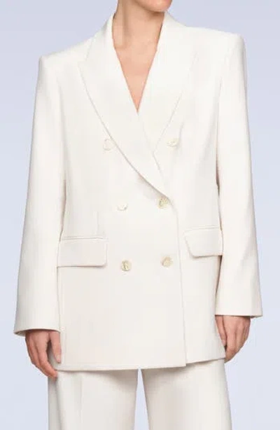 Bcbgmaxazria Tonya Oversize Double Breasted Blazer In White