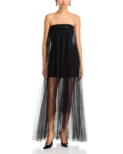 Bcbgmaxazria Tory Tulle Strapless Gown In Multi