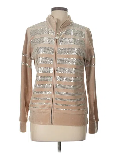 Pre-owned Bcbgmaxazria Track Jacket In Gold