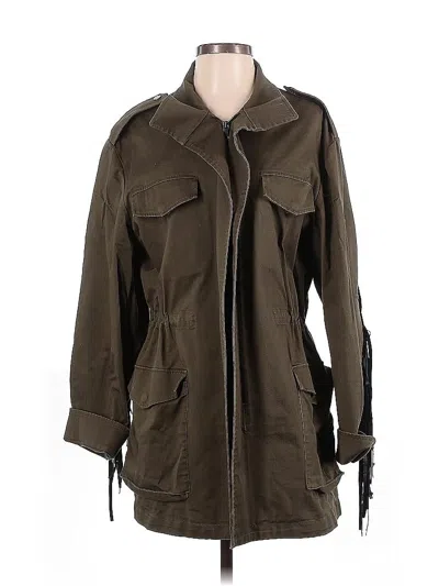 Pre-owned Bcbgmaxazria Trenchcoat In Green
