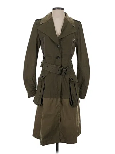 Pre-owned Bcbgmaxazria Trenchcoat In Green