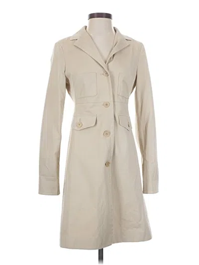 Pre-owned Bcbgmaxazria Trenchcoat In Ivory