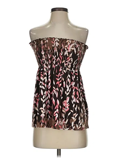 Pre-owned Bcbgmaxazria Tube Top Brown Strapless Neckline Tops