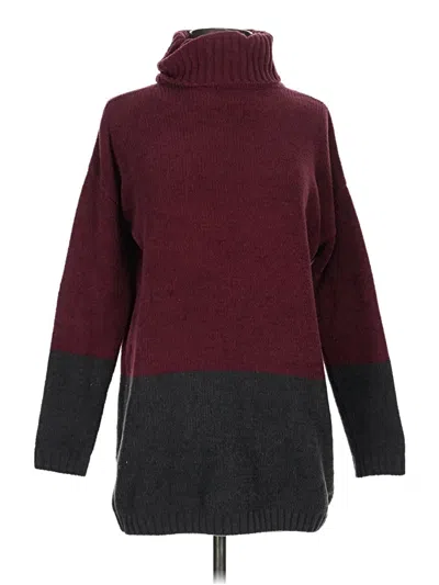 Pre-owned Bcbgmaxazria Turtleneck Sweater In Burgundy