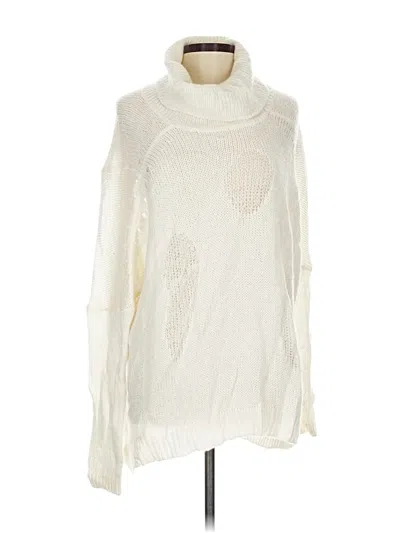 Pre-owned Bcbgmaxazria Turtleneck Sweater In Ivory