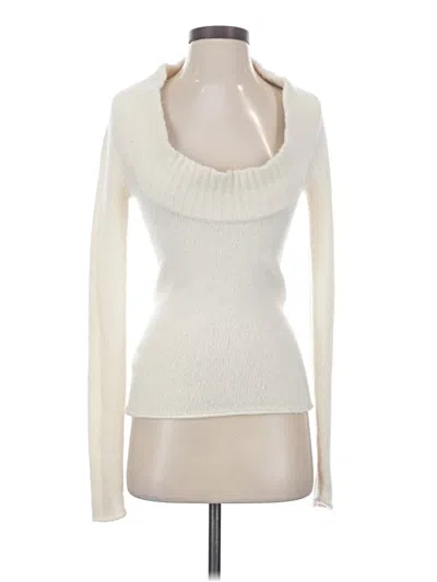 Pre-owned Bcbgmaxazria Turtleneck Sweater In Ivory
