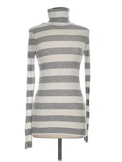 Pre-owned Bcbgmaxazria Turtleneck Sweater In Silver