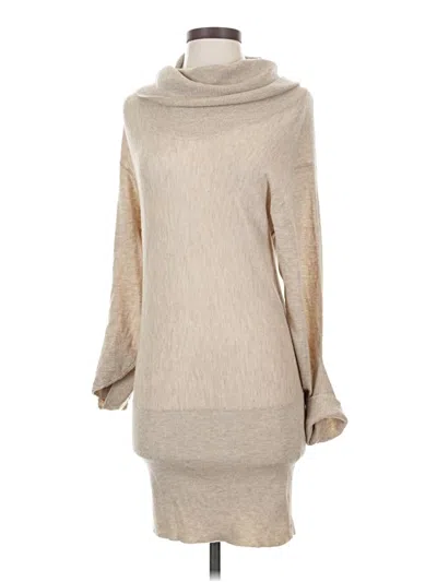 Pre-owned Bcbgmaxazria Turtleneck Sweater In Tan