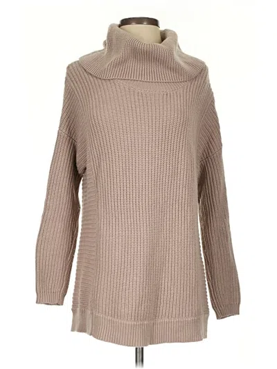 Pre-owned Bcbgmaxazria Turtleneck Sweater In Tan