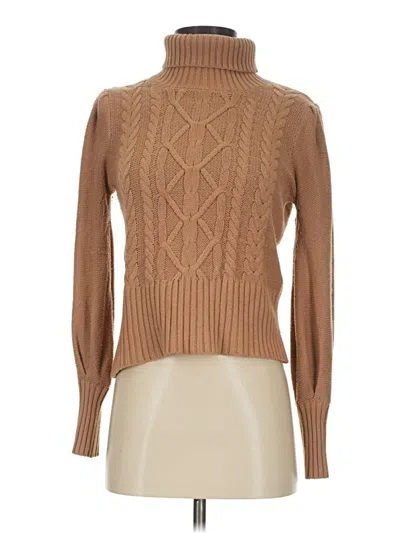 Pre-owned Bcbgmaxazria Turtleneck Sweater In Tan