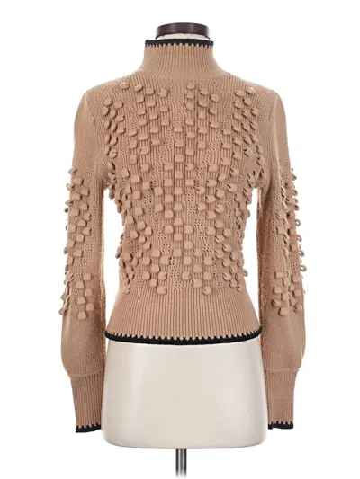 Pre-owned Bcbgmaxazria Turtleneck Sweater In Tan