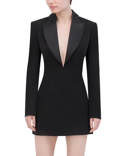Bcbgmaxazria Tuxedo Mini Dress In Noir