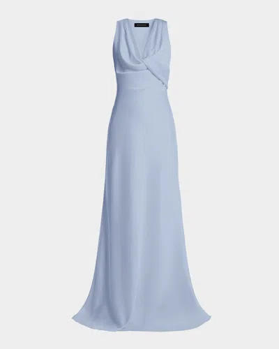 Bcbgmaxazria Twisted Cowl-neck Halter Gown