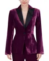 Bcbgmaxazria Velvet Tuxedo Jacket In Blackberry