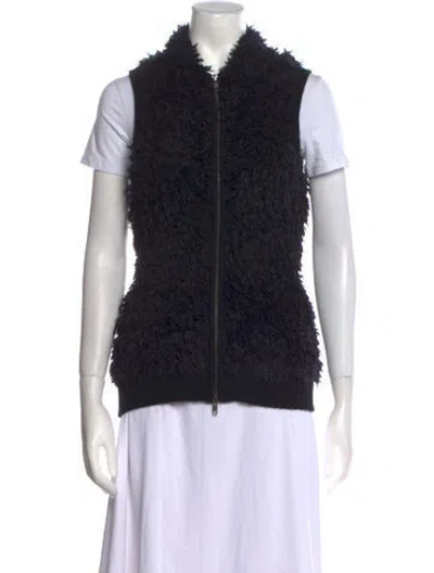 Pre-owned Bcbgmaxazria Vest In Black