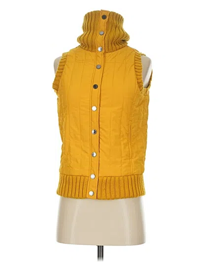 Pre-owned Bcbgmaxazria Vest In Yellow