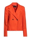 Bcbgmaxazria Woman Blazer Orange Size 10 Linen In Orange