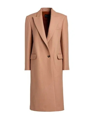 Bcbgmaxazria Woman Coat Camel Size 2 Virgin Wool, Polyamide In Beige