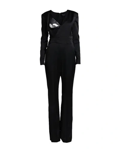 Bcbgmaxazria Woman Jumpsuit Black Size 10 Viscose, Virgin Wool, Elastane