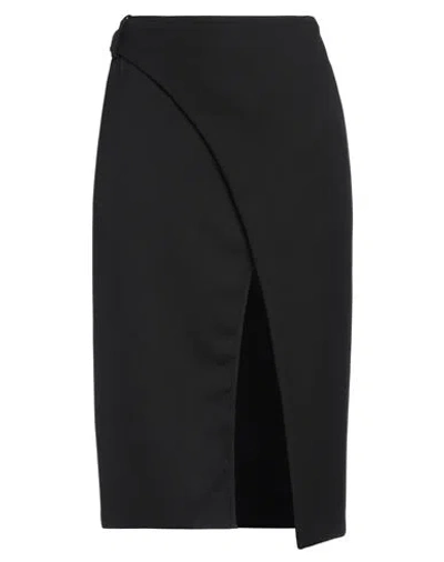 Bcbgmaxazria Woman Midi Skirt Black Size 8 Polyester, Viscose, Elastane