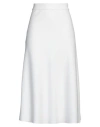 Bcbgmaxazria Woman Midi Skirt White Size 4 Polyester, Viscose, Elastane