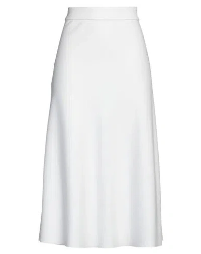 Bcbgmaxazria Woman Midi Skirt White Size 4 Polyester, Viscose, Elastane