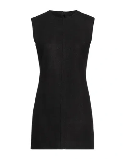 Bcbgmaxazria Woman Mini Dress Black Size 6 Virgin Wool, Polyamide