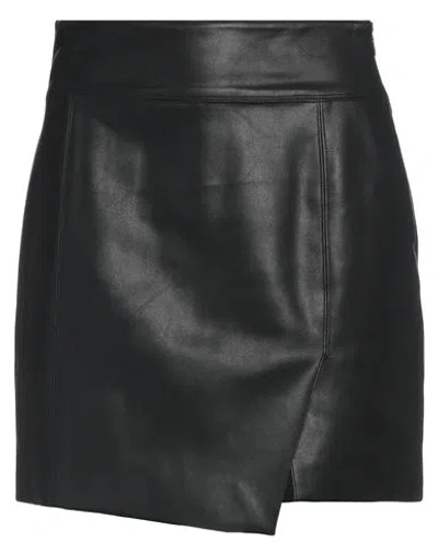 Bcbgmaxazria Woman Mini Skirt Black Size 6 Polyurethane