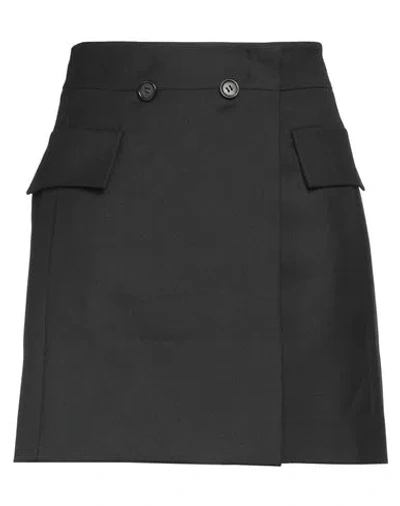 Bcbgmaxazria Woman Mini Skirt Black Size 6 Virgin Wool, Elastane In Black